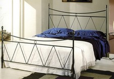 Letto In Ferro Una Piazza e Mezza MARIKA Nero grafite e Ganci per Rete sospesa