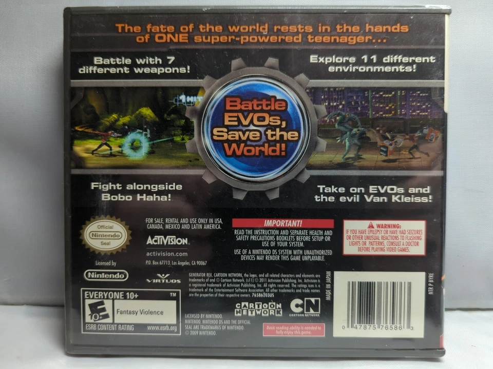 SEALED NEW Generator Rex: Agent of Providence (Nintendo DS, 2011) CIB - Image 2 of 2