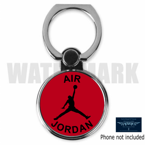 AIR JORDAN CUSTOM ROUND MOBILE PHONE RING HOLDER STAND FREE SHIP - Foto 1 di 2