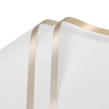 Gold Edge Flower Wrapping Paper - 20 Sheet Waterproof Floral Bouquet Wrapping...