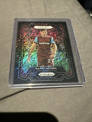 2023/24 Panini Prizm Nayef Aguerd Black Shimmer 1/1 One Of One West Ham Rare  