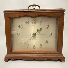 Vintage Wooden Seth Thomas Electric Alarm Clock Lorraine SS7-S