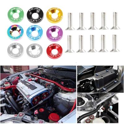 10PCS M6 JDM Car Modified Hex Plate Bolts Fasteners Fender Engine Bumper Screws