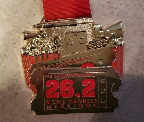 US Road Running 26.2 Movie Madness Marathon medal heavy run - free shipping - Picture 5 of 7