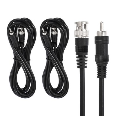 BNC Male to RCA Male Coaxial Cable, 2Pcs 3 m 75-3 for  CCTV Camera