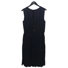 Chanel Sleeveless Camisole Dress Black Size 40 Chest 18.1 in Length 39 in