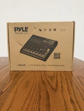 Pyle Bluetooth 8 Ch. Studio / DJ Controller Audio Mixer Console System PMXU83BT
