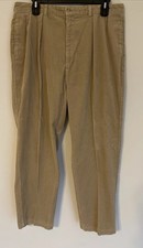 Polo Ralph Lauren Corduroy Pants Mens 40x32 Tan Pleated Casual