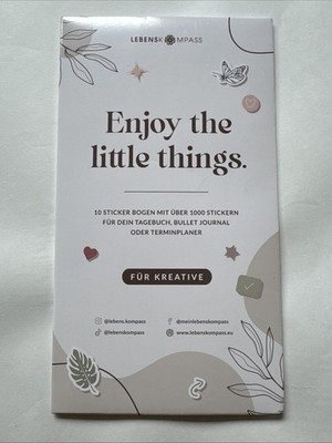 Lebenskompass Enjoy the little things - 10 Sticker Bogen (P048)