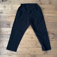 Comme des Gar ons Black Elastic Waist Wide Pants, Polyester, Used