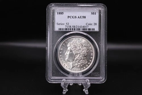 1885 Morgan Silver Dollar $1 PCGS AU58 ✨ Near-Unc “Slider” 🦅 |BAA