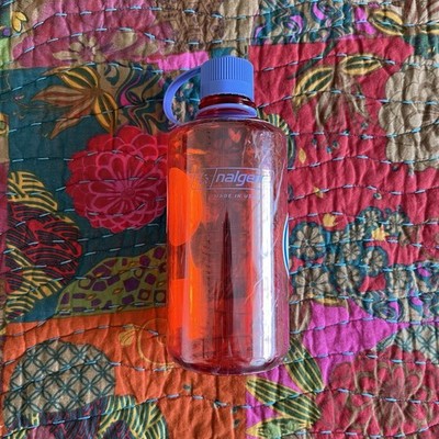Nalgene Sustain 32oz Narrow Mouth Water Bottle BPA-Free Marmalade Orange New!