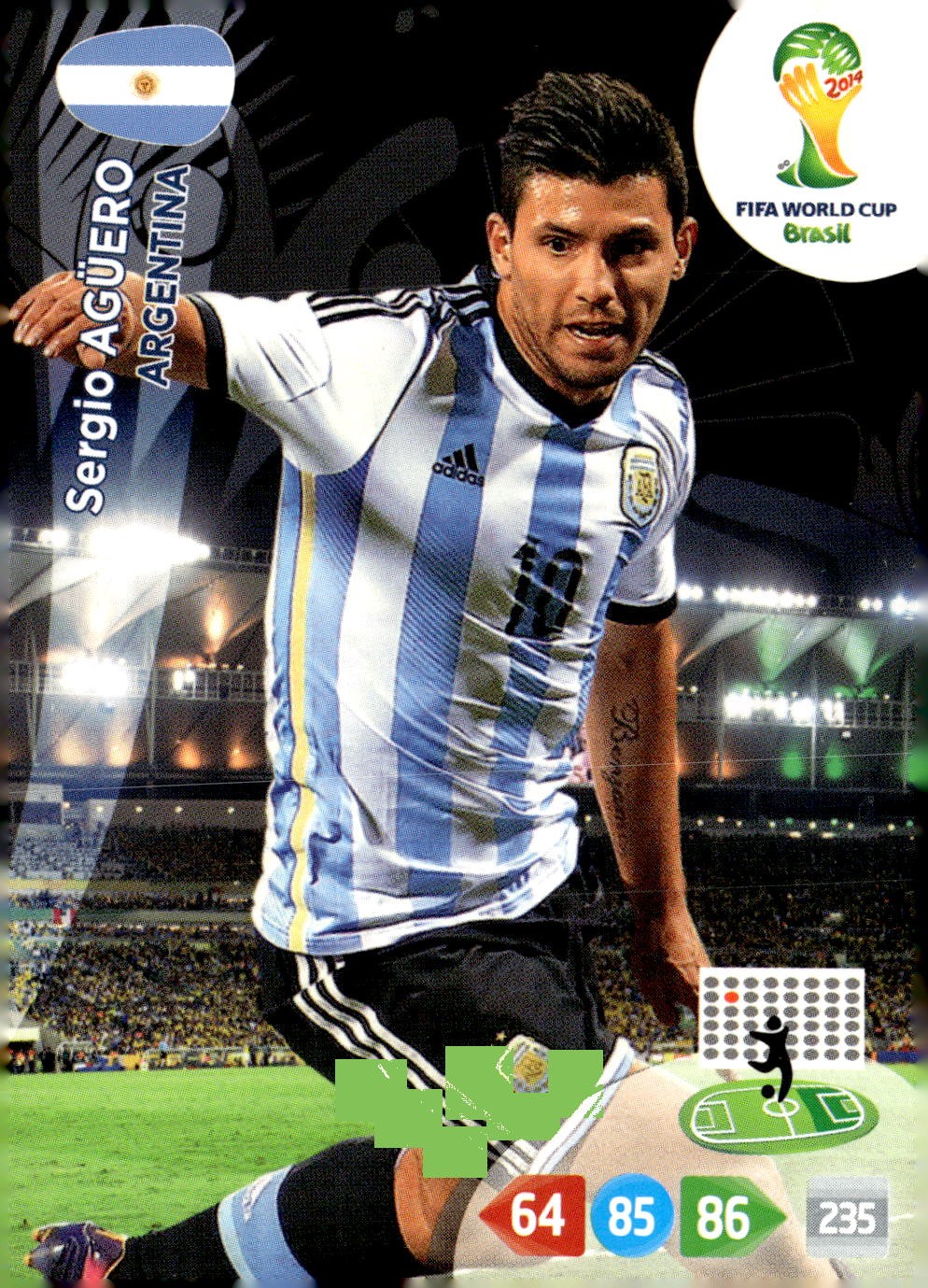 2014 Panini Adrenalyn XL FIFA World Cup Brazil #NNO Sergio Aguero