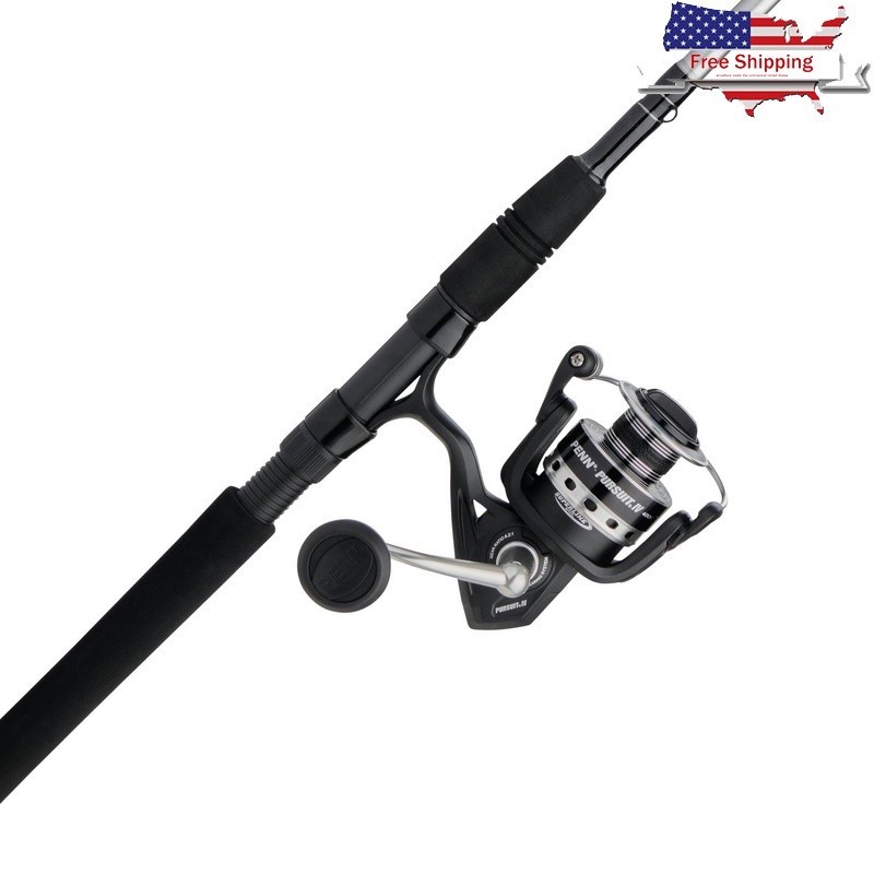 Pursuit IV Spinning Rod Reel Combo Inshore Offshore Fishing 