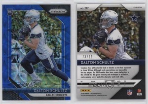 2018 Panini Prizm Rookie Blue Scope Prizm /99 Dalton Schultz #277 Rookie RC