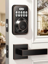 Zowill Keyless Entry Door Lock with 2 Lever Handles Electronic Keypad Deadbol...