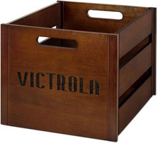 Wooden Vinyl Record Storage Crate Album Shelf Cube Organizer Box Living Room New