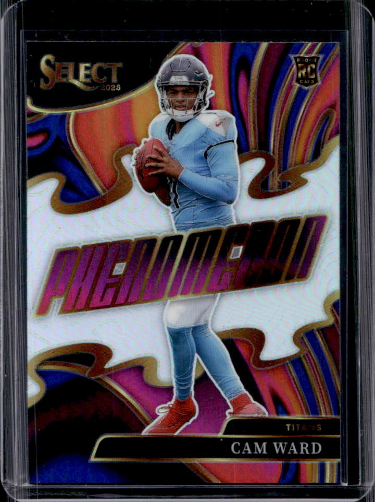 2025 Panini Select Cam Ward Phenomenon RC Silver Prizm Rookie #25 Titans