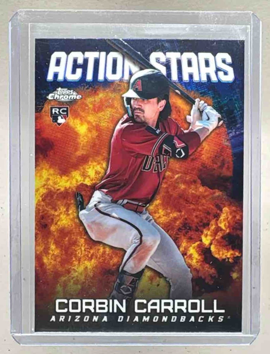Corbin Carroll 2023 Topps Chrome Update #ASC-3 Action Stars Rookie RC