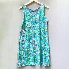 Lilly Pulitzer Kristen Dress Medium Blue Lilly Loves South Carolina Sleeveless