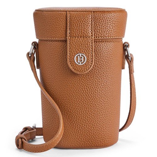 Mini Bucket Crossbody Bags for Women Vegan Leather Small Shoulder Bag with Ad...