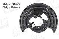 Aic Spritzblech, Bremsscheibe Hinterachse Rechts FüR Vw