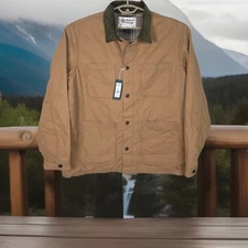 Brand New Alpine Design Men's Chore Jacket Brown Khaki Size L New With Tags