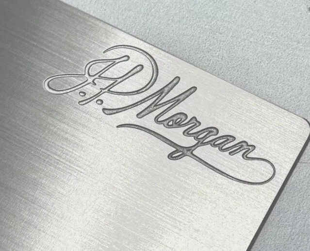 CUSTOM & Personalized - JP Morgan Reserve Palladium Silver Metal Novelty Card - Image 3 of 4