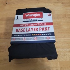 Wrangler Five Star Premium Mens Midweight Base Layer Pant Black XL WFE04M2872