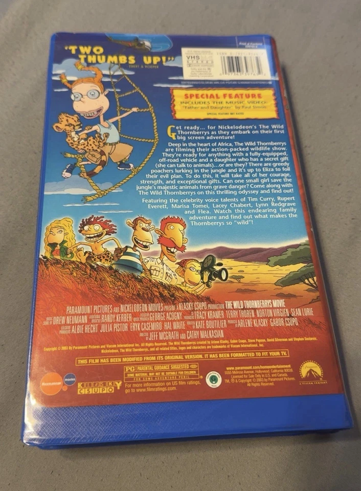 The Wild Thornberrys Movie VHS 2003 Video Tape Nickelodeon RARE Sealed READ! - Imagem 3 de 4
