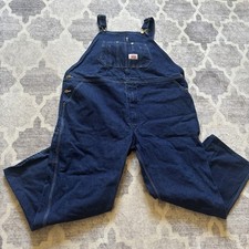 EXCELLENT USED CONDITION Men s Darkwash Denim ROUNDHOUSE Overalls Size 48 X 30
