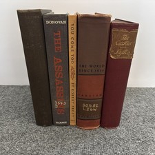 Vintage Books Lot Of 5 Hardcover Prop Shelf Display Decor Staging Literature on The Hot Collector