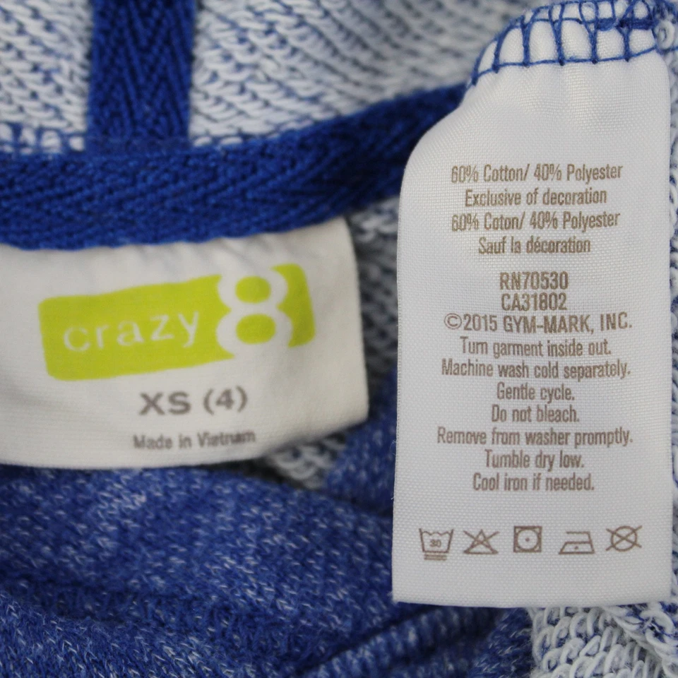 Sudadera con capucha Crazy 8 azul con acento de encaje blanco para niñas talla XS/4 Foto 3 de 4