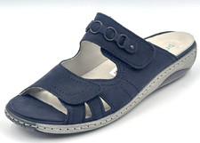Waldläufer GARDA Marine Gr. 40,5 Damen Leder Pantoletten UVP: 99,95€ (6073)