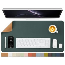 Cork Desk Mat - Dual-Sided Pad for Office and 31.5" x 15.7", Dark Green