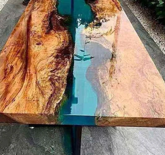 Epoxy Coffee Dining Table for Indoor/ Outdoor Custom Top Handmade Furniture - Image 4 of 4