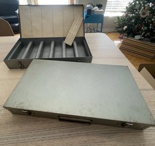 Logan Slide File 100 De Luxe All Metal Slide Storage Lot of 2 Vintage For 2x2