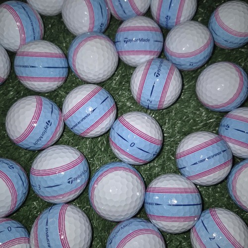 24 Pink/Blue TaylorMade Tour Response Stripe 4A/5A Golf Balls AAAA / AAAAA - Picture 3 of 7