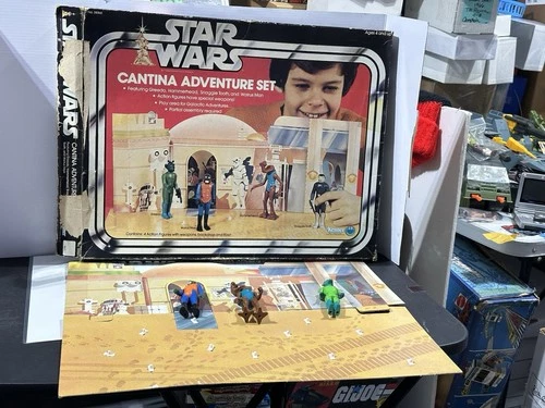 Vintage 1978 Star Wars Cantina Adventure Set  Box & Clips Kenner nice! spideegf