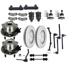 Front Wheel Hub Bearing Suspension with Brake Rotor Pad For GMC Jimmy 1998-2001
