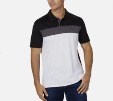 Calvin Klein Men  s Quick Drying Wicking Polo Shirt Black Combo Size S