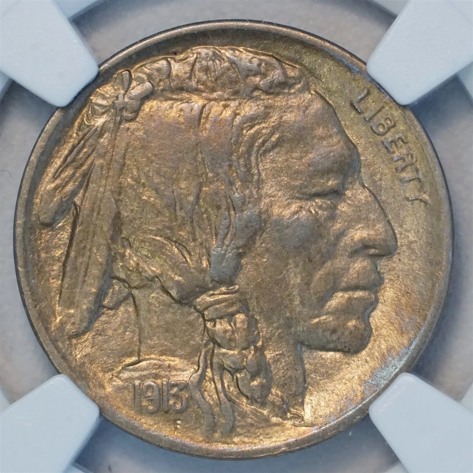 1913 Type 1  Silver Buffalo Nickel MS 62 NGC 5C US COIN - Image 3 of 4