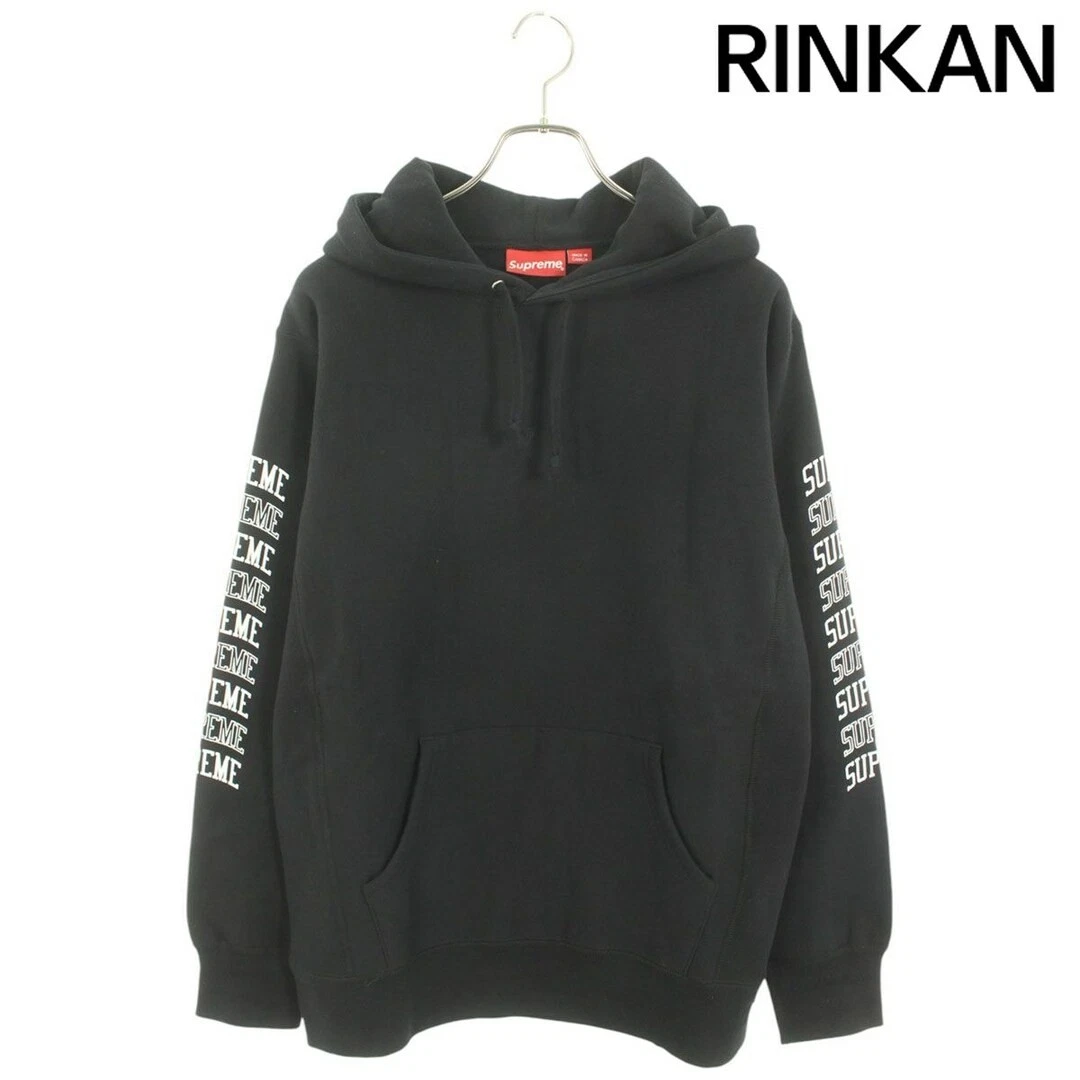 Pull à capuche logo manches supreme pour homme L Occasion f49f4dbb76268964265e98dca7f14