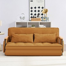 Zafly 2-in-1 Sleeper Chair Sofa Couch Chair Fold Out sofa Bed, Ginger