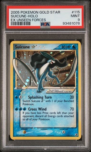 Pokemon Suicune Star EX Unseen Forces #115 PSA 9 Mint