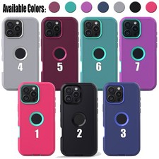 For iPhone 11 12 13 14 15 16e 17 Pro Max Phone Case Shockproof Heavy Duty Cover