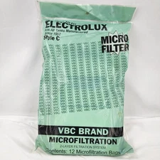 VBC Electrolux Style C Microfiltration Vacuum Cleaner Bags 12 Count New