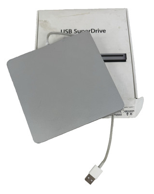 Apple USB SuperDrive Silber Model A1379 Externes Optisches Laufwerk Mac - UNGETESTET