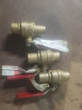  THREE MULLER 3/4 Inch Sweat Brass Shut-off Ball Valve For Water ,Oil, Gas