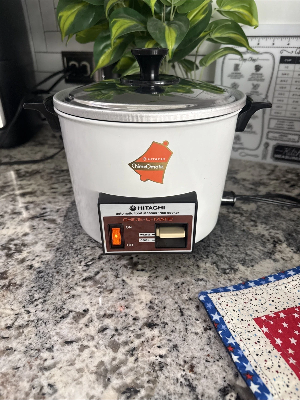 Hitachi Chime-O-Matic RD-4053 | 5.6 Cup Retro Food Steamer & Rice Cooker- WORKS!